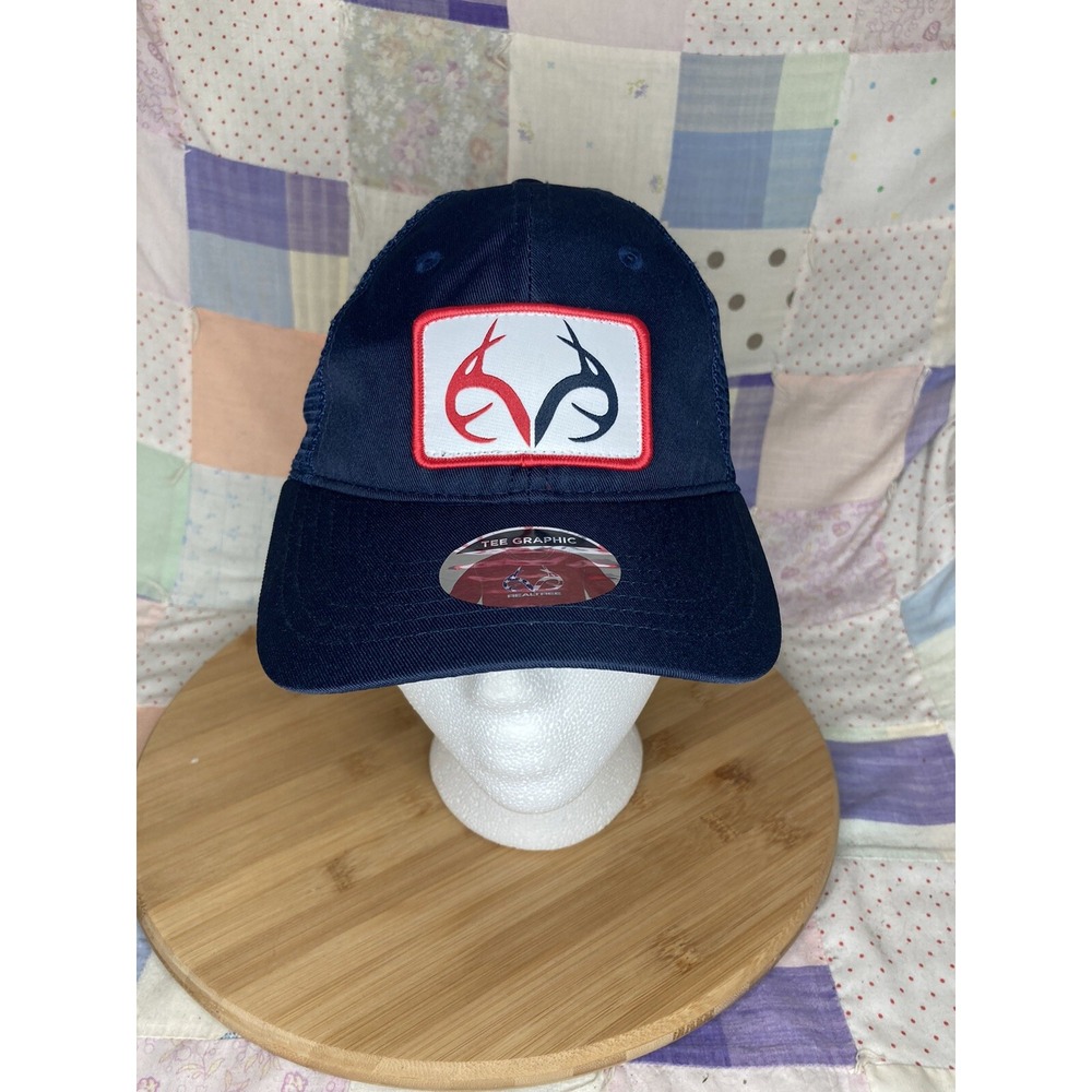 RealTree Ball Cap Hat Snapback Baseball Mesh Back Blue Mens NWT